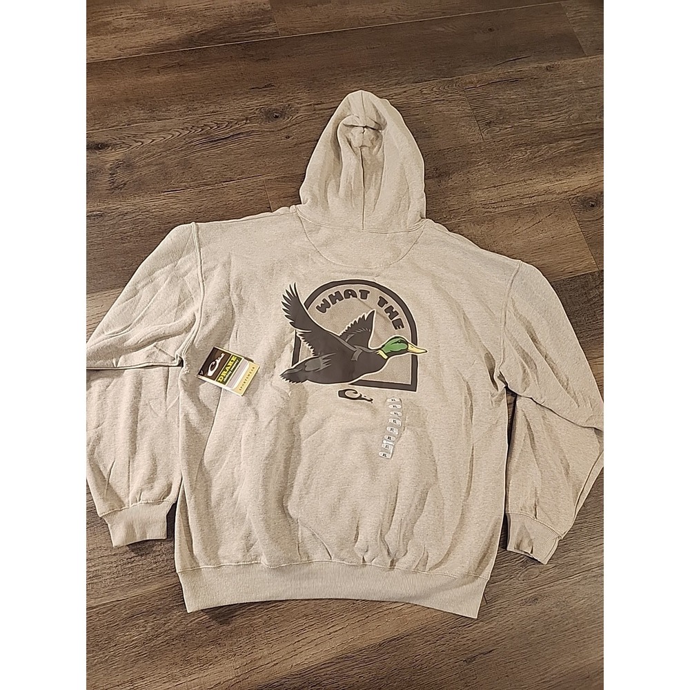 Drake Waterfowl Hoodie Men XL What The Duck Graphic‎ Soft Sweater Hunter XL NEW